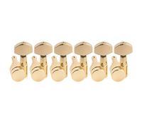 Musiclily Pro R15J Mancino 6 in Linea 2-Pin Set Meccaniche Autobloccanti 15:1 Ratio Locking Tuners con Paletta Esagonale per Chitarra Elettrica Squier Strat Tele, Dorato