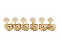 Musiclily Pro R15T Gold 6 Inline 14:1 Semi Closed Vintage Locking Tuning Pegs