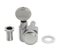 Musiclily Pro R18K 18:1 Ratio 2-Pin Meccanica Autobloccanti Singola Lato Bass Locking Tuner con Paletta Ovale Vintage per Chitarra Elettrica Fender Strat Tele, Cromato