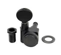 Musiclily Pro R18K 18:1 Ratio Meccanica Autobloccanti Singola Lato Bass Locking Tuner con Paletta Ovale Vintage per Chitarra Elettrica Fender Strat Tele, Nero