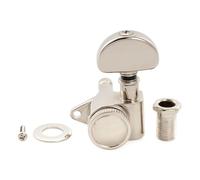 Musiclily Pro R18K 18:1 Ratio Meccanica Autobloccanti Singola Lato Treble Locking Tuner con Paletta Mezza Luna per Chitarra Elettrica Acustica, Nickel