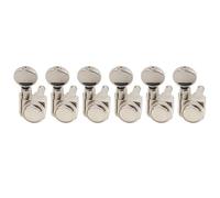 Musiclily Pro R18K 6 in Linea 2-Pin Set Meccaniche Autobloccanti 18:1 Ratio Locking Tuners con Paletta Ovale Vintage per Chitarra Elettrica Fender Strat Tele, Nickel