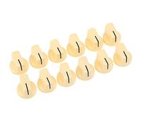 Musiclily Pro Raccordo Universale Dimensioni Inch/Metrica Manopole in Plastica Pedale Effetto AMP Pointer Amplificatore Knobs, Crema (Set di 12)