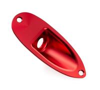 Musiclily Pro Serie Colorful Barca Piastra Jack in Alluminio 3/8 Pollici per Chitarra Elettrica tipo Strat, Rosso