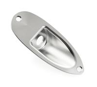 Musiclily Pro Serie Colorful Barca Piastra Jack in Alluminio 3/8 Pollici per Chitarra Elettrica tipo Strat, Argento