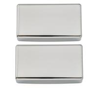 Musiclily Pro Sigillato Copri Pickup Humbucker in Lega Nichel Argento Senza Foro per Chitarra Elettrica, Cromato(Set di 2)