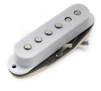 Musiclily Pro ST-50S Staggered Alnico 5 Pickup Single Coil Centrale 5,9K per Chitarra Elettrica tipo Strat, Bianco