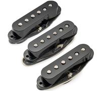 Musiclily Pro ST-50S Staggered Alnico 5 Pickup Single Coil Manico Centrale Ponte Set per Chitarra Elettrica tipo Strat, Nero