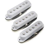 Musiclily Pro ST-50S Staggered Alnico 5 Pickup Single Coil Manico Centrale Ponte Set per Chitarra Elettrica tipo Strat, Bianco