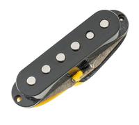 Musiclily Pro ST-60S Staggered Alnico 5 Pick Up Single Coil Ponte per Chitarra Elettrica tipo Strat, Nero