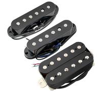 Musiclily Pro ST-60SE Staggered Alnico 5 Pick Up Single Coil e Humbucker HSS Manico Centrale Ponte Pickups Set per Chitarra Elettrica tipo Strat, Nero