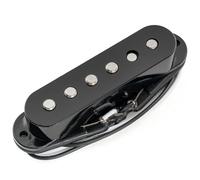 Musiclily Pro ST-60SE Staggered Alnico 5 Pick Up Single Coil Manico per Chitarra Elettrica tipo Strat, Nero