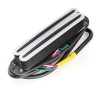 Musiclily Pro ST-DPHA Alnico 5 Rail Blade Pick up Humbucker Formato Single Coil 13,2K Super Distortion per Chitarra Elettrica tipo Strat, Corpo Bianco Rail Nero