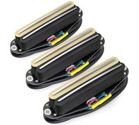 Musiclily Pro ST-DPHC Ceramico Rail Blade Humbucker Formato Single Coil Pickups Set 13,2K Super Distortion per Chitarra Elettrica tipo Strat, Corpo Zebra Rail Cromato(Set di 3)