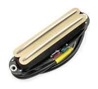 Musiclily Pro ST-DPHC Ceramico Rail Blade Pickup Humbucker Formato Single Coil 13,2K Super Distortion per Chitarra Elettrica tipo Strat, Corpo Crema Rail Cromato