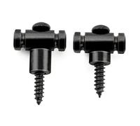 Musiclily Pro Tipo Barile Abbassacorde in Acciaio String Guides Trees per Chitarra Elettrica, Nero (Set di 2)
