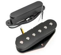 Musiclily Pro TL-60S Alnico 5 Single Coil Pickups Manico Ponte Set 8K/7,3K per Chitarra Elettrica tipo Tele, Nero
