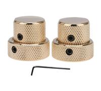 Musiclily Pro Universale Concentrico Stacked Manopole in Metallo Doppio Controllo Knobs per Chitarra Elettrica e Basso, Dorato (Set di 2)