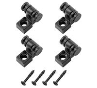 Musiclily Roller String Guides Abbassa Corde a Rulli per Fender Strat Stratocaster Tele Telecaster Chitarra Elettrica, Nero (4 pezzi)