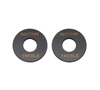 Musiclily Selettore Pickup Rondella di Plastica"Rythm Treble"per Chitarra Stile Les Paul,Nero (2 Pezzi)