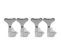 Musiclily Set Bass Meccaniche in linea L4 per Basso Elettrico 4 Corde,Cromato