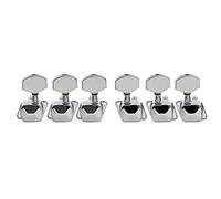 Musiclily Set Meccaniche L3+R3 Standard a Scatoletta per Chitarra Elettrica/Acustica, Cromato