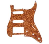 Musiclily SSH 11 Fori Strat Battipenna Chitarra Pickguard per Fender USA/Messico Stratocaster Standard Stile Moderno,4 strati Earthy Yellow Pearl
