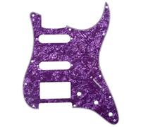 Musiclily SSH 11 Fori Strat Battipenna Chitarra Pickguard per Fender USA/Messico Stratocaster Standard Stile Moderno,4 strati Purple Pearl
