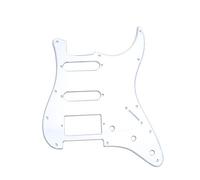 Musiclily SSH 11 Fori Strat Battipenna Chitarra Pickguard per Fender USA/Messico Stratocaster Standard Stile Moderno, 1 strato Silver Mirror