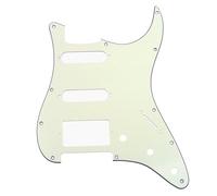 Musiclily SSH 11 Fori Strat Battipenna Chitarra Pickguard per Fender USA/Messico Stratocaster Standard Stile Moderno,3 strati Avorio