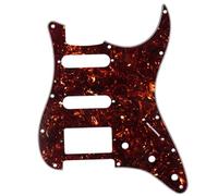 Musiclily SSH 11 Fori Strat Battipenna Chitarra Pickguard per Fender USA/Messico Stratocaster Standard Stile Moderno,4 strati Tartarugato