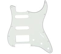 Musiclily SSH 11 Fori Strat Battipenna Chitarra Pickguard per Fender USA/Messico Stratocaster Standard Stile Moderno,3 strati Pergamena
