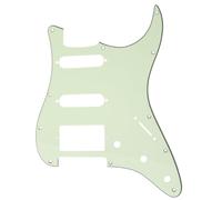 Musiclily SSH 11 Fori Strat Battipenna Chitarra Pickguard per Fender USA/Messico Stratocaster Standard Stile Moderno,3 strati Mint Green