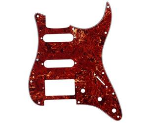 Musiclily SSH 11 Fori Strat Battipenna Chitarra Pickguard per Fender USA/Messico Stratocaster Standard Stile Moderno,4 strati Vintage Tortoise