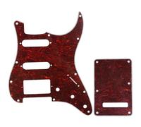 Musiclily SSH 11 Fori Strat Battipenna e Copri Molle Back Plate Set per Fender USA/Messico Stratocaster Standard Stile Moderno, 4 strati Red Tortoise