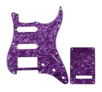 Musiclily SSH 11 Fori Strat Battipenna e Copri Molle Back Plate Set per Fender USA/Messico Stratocaster Standard Stile Moderno, 4 strati Purple Pearl