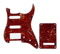 Musiclily SSH 11 Fori Strat Battipenna e Copri Molle Back Plate Set per Fender USA/Messico Stratocaster Standard Stile Moderno, 4 strati Vintage Tortoise
