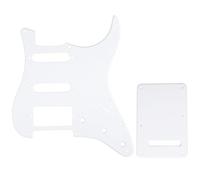 Musiclily SSH 11 Fori Strat Battipenna e Copri Molle Back Plate Set per Fender USA/Messico Stratocaster Standard Stile Moderno, 1 strato Bianco