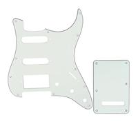 Musiclily SSH 11 Fori Strat Battipenna e Copri Molle Back Plate Set per Fender USA/Messico Stratocaster Standard Stile Moderno, 3 strati Pergamena