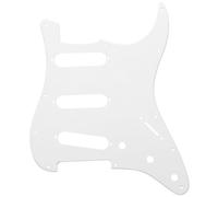 Musiclily SSS 11 Fori Strat Battipenna Chitarra Pickguard per Fender USA/Messico Stratocaster Standard Stile Moderno,1 strato Bianco