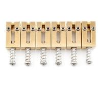 Musiclily Ultra 10,5 mm Moderno Sellette Ponte Roller Saddles in Ottone per Chitarra Elettrica tipo Strat Tele, Colore Originale (Set di 6)
