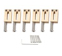 Musiclily Ultra 10,5mm Moderno Sellette Offset in Ottone per Chitarra Elettrica tipo Strat/Tele, Colore Originale (Set di 6)