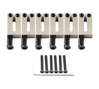 Musiclily Ultra 10,5mm Moderno Sellette Offset in Ottone per Chitarra Elettrica tipo Strat/Tele, Nickel (Set di 6)