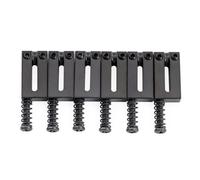 Musiclily Ultra 10,5mm Sellette Ponte Descentrate Moderno Nero Set di 6 | Acciaio Inossidabile, per Chitarra Elettrica tipo Fender American Standard Ultra Strat/Tele