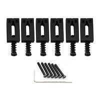 Musiclily Ultra 10,5mm Sellette Ponte Tremolo in Ottone per Chitarra Elettrica tipo Strat Tele, Nero (Set di 6)