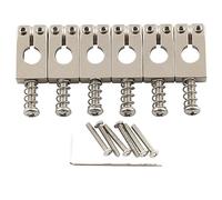 Musiclily Ultra 10,5mm stile Tremolo Ponte Sellette in Ottone per Chitarra Elettrica tipo Strat, Nickel (Set di 6)