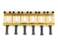 Musiclily Ultra 11,2mm Vintage Sellette in Acciaio Temprato per Ponti Tremolo Chitarra Elettrica tipo Strat, Dorato (Set di 6)