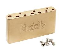 Musiclily Ultra 36mm Blocco Tremolo Corto in Ottone 52,5mm String Spacing per Ponte Chitarra Elettrica China Squier Nuovo dopo il 2021 Affinity 2-Pivot