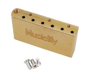 Musiclily Ultra 40mm Blocco Tremolo in Ottone 52,5mm String Spacing per Cina e Indonesia Squier Standard Series Ponte Chitarra Elettrica