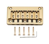 Musiclily Ultra 52,5mm Ponte Fisso Hardtail in Ottone per Chitarra Elettrica 6 Corde tipo Strato Tele, Dorato